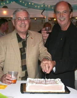 Meaford Mayor Francis Richardson and MIFF Producer Michael Anderson